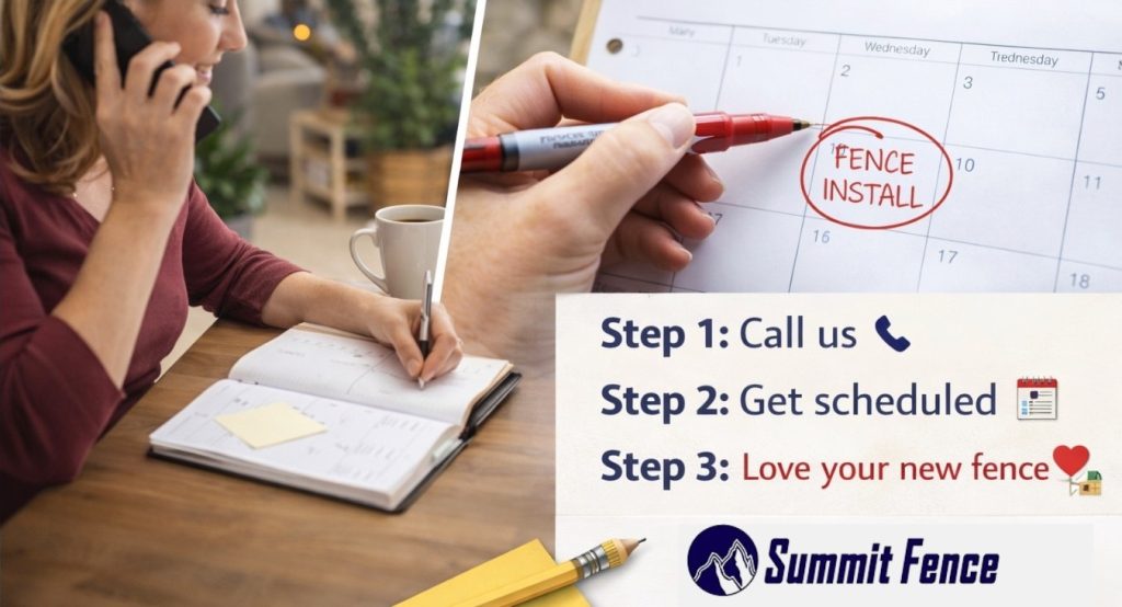 steps to installing a fence with summit fence