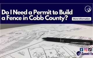 do i need a permit to build a fence in cobb county