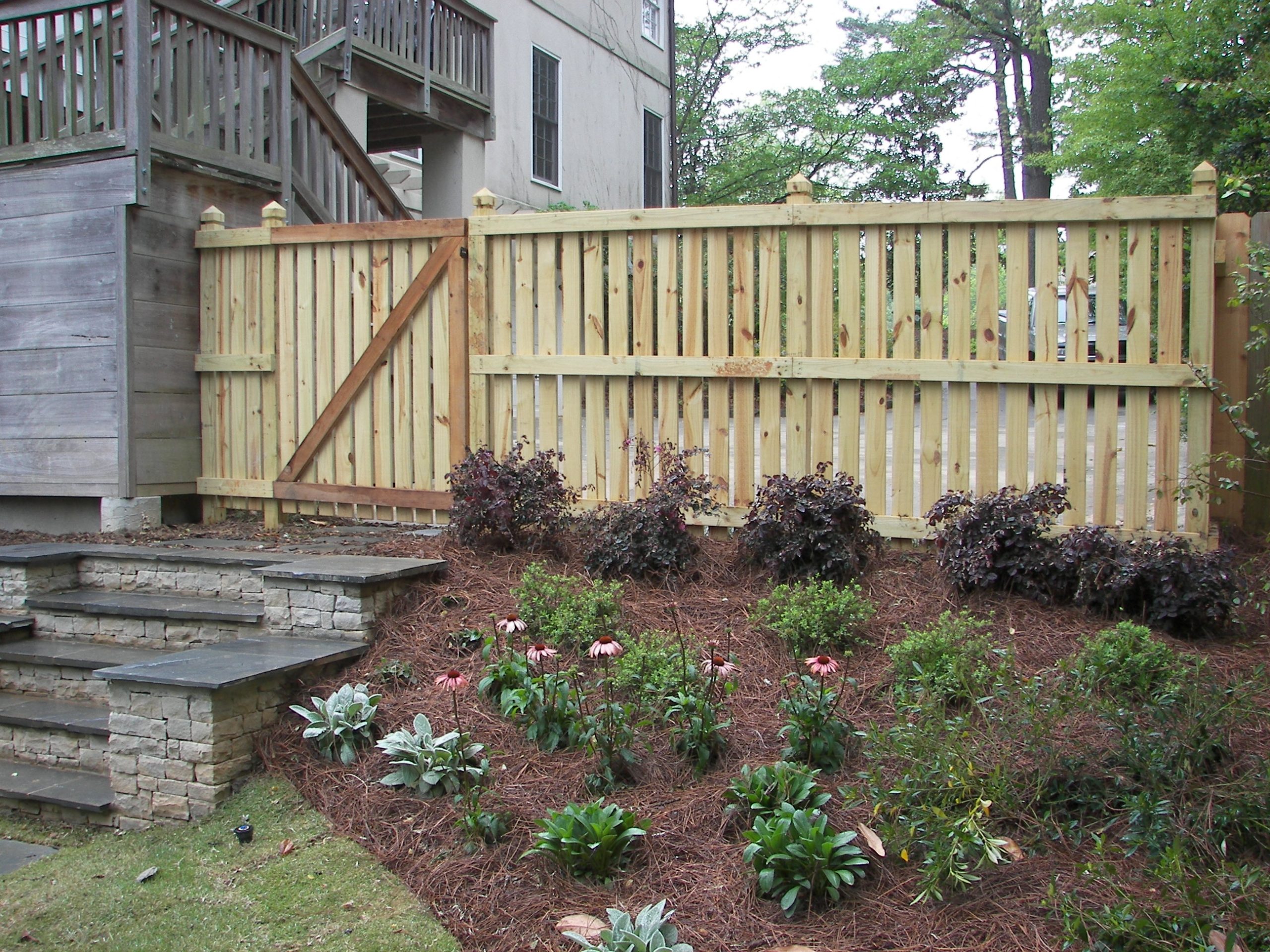 6ft Capped Semi Privacy Wood Fence Canton GA | Summit Fence 6ft capped semi privacy wood fence installation in Canton GA by Summit Fence