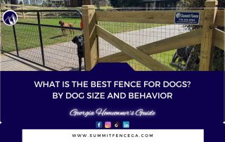 best dog fence in Georgia by Summit Fence